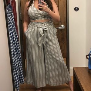 American Eagle Striped Two Piece Set